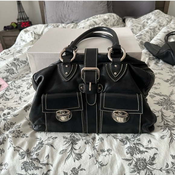 🍂🍁Marc Jacobs Black Venetia Satchel Bag - Picture 3 of 12